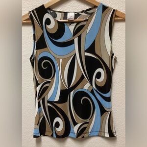 vintage Newport blouse sleeveless semi sheer